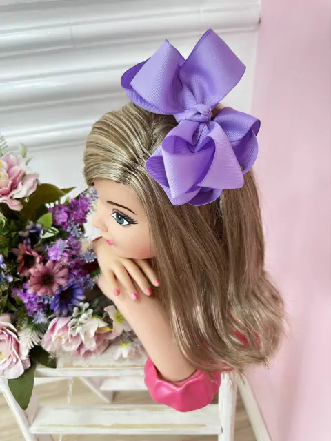 Laço Infantil Lilás Maxx Nó Com Bico de Pato Sku: LACO342R