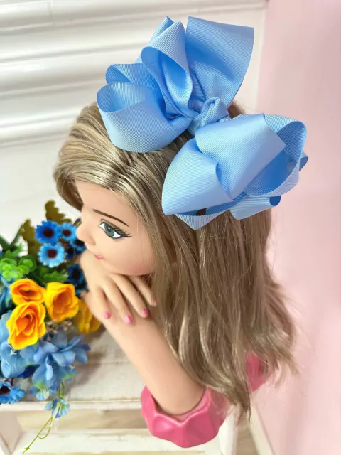 Laço Infantil Azul Bebê Maxx Nó Com Bico de Pato Sku: LACO343R