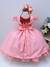 Vestido Infantil Goiaba Cinto de Pérolas Casamento Luxo Sku: 7504G na internet