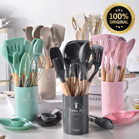 Kit de Cozinha 12 Peças em Silicone Premium - OFERTA IMPÉRDIVEL