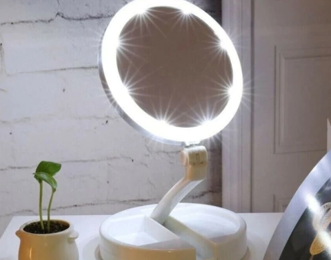 Espelho de mesa Portátil LED 10x