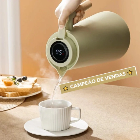 Garrafa Térmica 1 Litro com LED Termometro Digital | Super Luxo