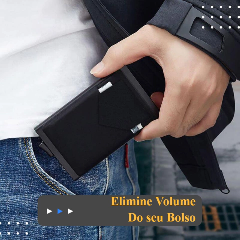 Carteira Inteligente em Alumínio + Sistema RFID Antifurto