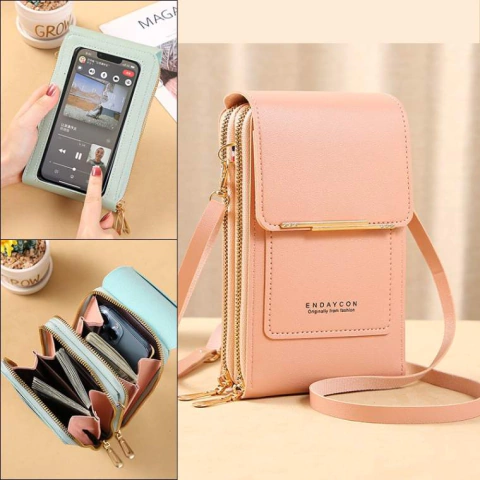 Bolsa de Couro Premium + Tela Touch Screen + Sistema RFID Antifurto