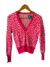 Cardigan rosa con estampados talle 2 - comprar online