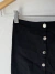 Pollera negra con botones talle S - comprar online