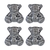 Kit 4 Puxadores Urso Zamac - comprar online