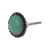 Puxador Decorativo Requinte Verde Cerâmica Detalhes em Metal