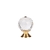 Puxador Bola Cristal 30 Mm Dourado