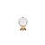 Puxador Bola Cristal 30 Mm Dourado - comprar online