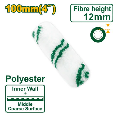 Rodillo 100mm 4" 12mm Poliéster Jadever JDCB2904