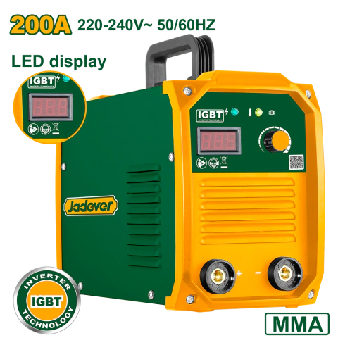 Soldador Inverter 220V MMA 20-200A LED Diplay Jadever JDWD32001-4
