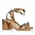 SANDALIA SALTO MEDIO PYTHON OURO VELHO UZA A23B729A0031
