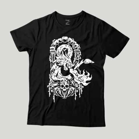Camiseta Caverna do Dragão - Dragão Eterno - 100% Algodão Preta | Zoe Influence - comprar online