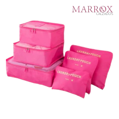 Set x 6 Estuches Organizadores de viaje Rosa