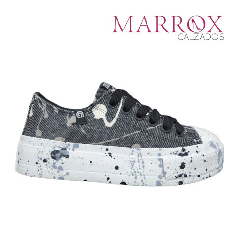 Zapatilla Rave Plataforma Lona Estampada talle 34 al 40 Art 2008