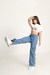 (GRADE 5 PEÇAS) Calça Wide Leg Bolso Cargo Juvenil Tamanho (8 - 16) na internet
