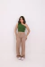 (GRADE 5 PEÇAS) Calça Jeans Wide Leg Infanto - Juvenil Cor BEGE ( Básica ) - comprar online