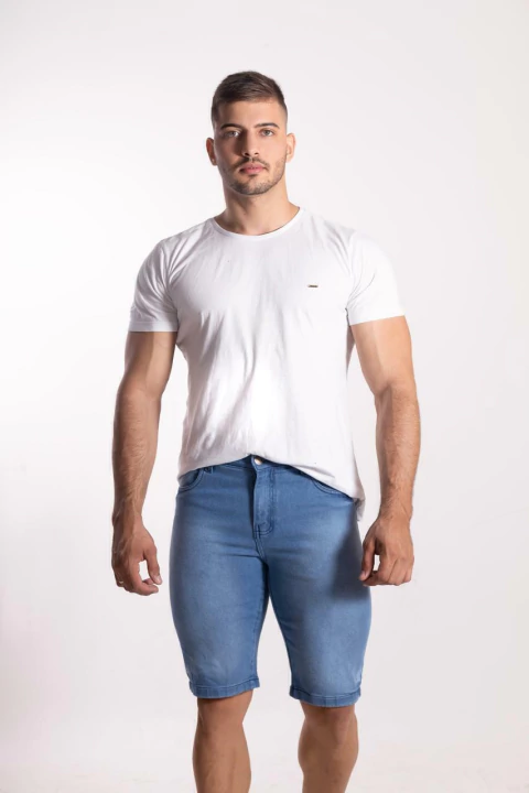(GRADE 5 PEÇAS) Bermuda Jeans Masculina - Cor Clara ( Básica ) - comprar online