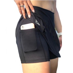 Short Saia Fitness com Bolso Suplex Roupa Feminina Academia Corrida