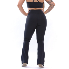 Calça Legging Bailarina Flare Suplex Cós Cintura Alta