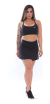 Conjunto Top E Short Saia Com Bolso Para Corrida Fitness