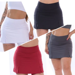 Short Saia Fitness com Bolso Suplex Roupa Feminina Academia Corrida - comprar online