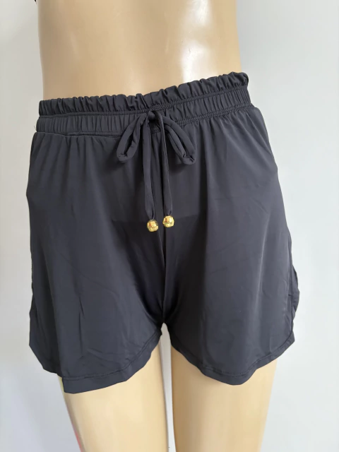 Shortinho saída de praia no meryl preto - comprar online