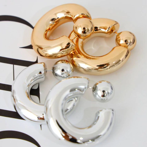 Argola Bold Tubo Invertida