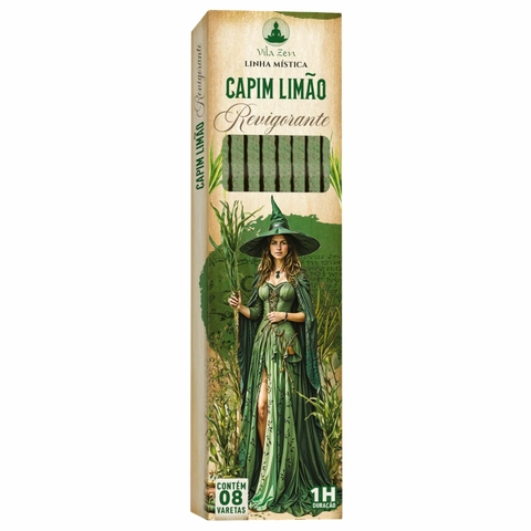 Incenso Capim Limão Vila Zen Linha Mística Massala Premium Revigorante