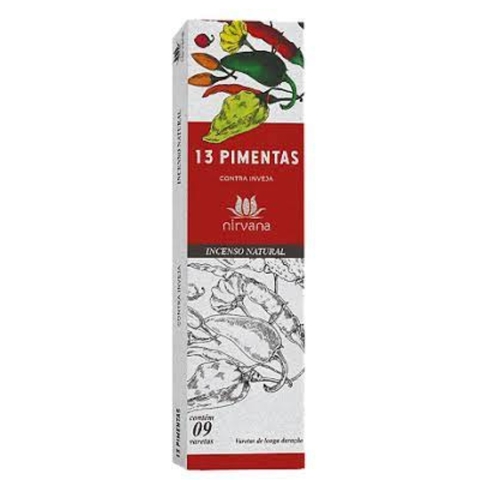 Incenso Nirvana 13 Pimentas Cx 9 Unidades Contra Inveja