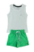 Conjunto Elastano Liso Verde + Regata Branca/Verde clássico/Maçã/Cinza na internet