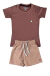 Conjunto Elastano Liso Moca + Blusa Marrom/Amêndoa/Cinza/Bege - comprar online
