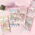 Caderno menina Kawaii mochi Com adesivos (Grid)
