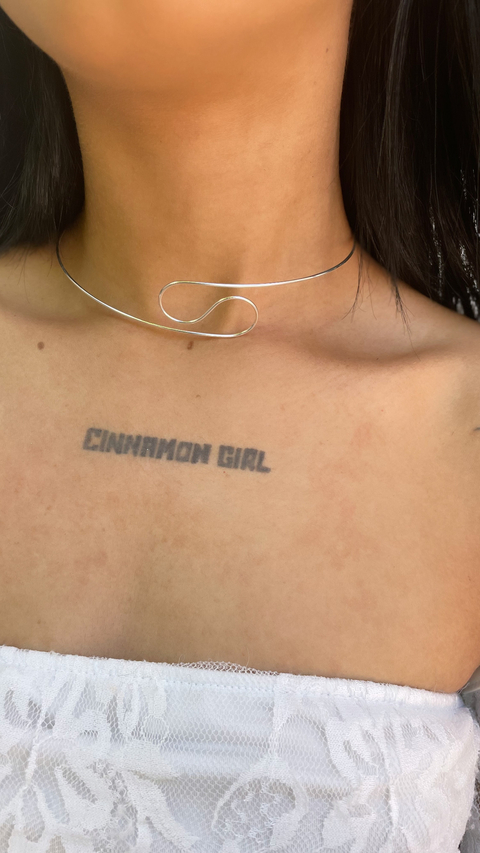 Choker Aro Mahi - Banho de Prata 925