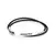 Pulseira fit com couro personalizada em prata