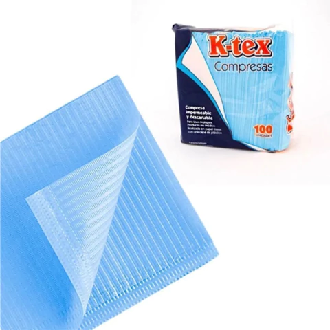 Campo descartable impermeable (33 x 48 cm) x 500 u - K-Tex - Azul - comprar online