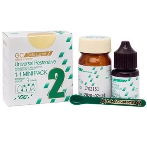 Universal Restorative Fuji II - ionómero para restauraciones auto - 10 grs + 5,6 ml - GC