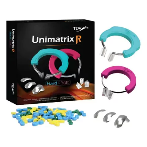 Unimatrix R kit (50 matrices + 2 anillos hard/soft + 20 protectores silicona + 25 cuñas elasticas) - TDV