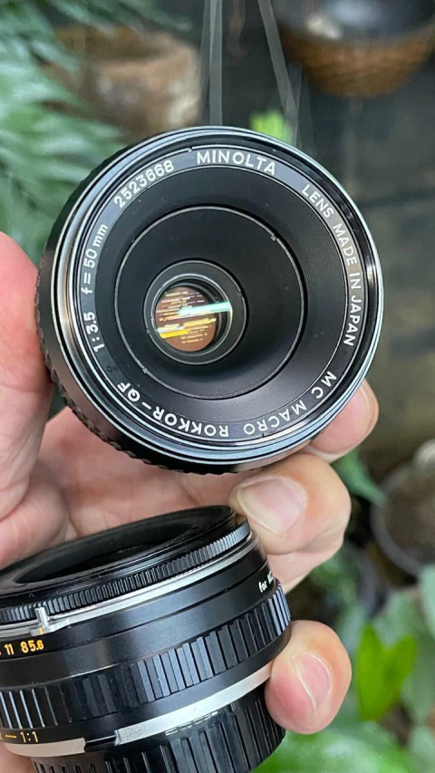 Lente Minolta MACRO Rokkor-QF 50mm 1:3.5 c/ anel 1:1 - comprar online
