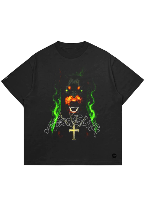 Oversized Dobermann Mentality on Fire Preta - comprar online