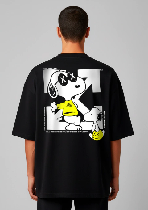 Oversized Snoopy Preta - comprar online