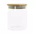 Pote de Vidro Com Vedação Hermética Tampa de Bambu Circular 400ml