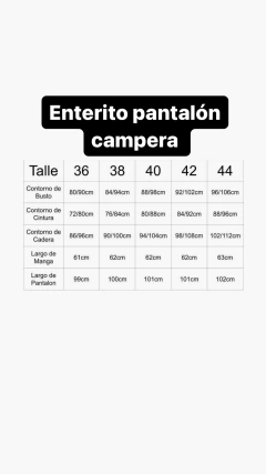 Enterito Pantalón Campera en internet