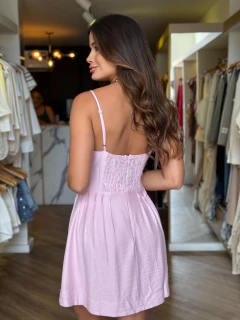 Vestido curto alça decote - comprar online