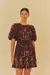 Vestido curto bordado esplendor tropical - FARM