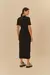 VESTIDO MANGA CURTA GOLINHA RIB 328755 - Boutique Babeles