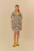 Vestido Curto De Manga Estampado Rendeira - FARM - comprar online