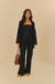 Cardigan Tricot Pelinho Preto - FARM - comprar online