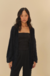 Cardigan Tricot Pelinho Preto - FARM na internet